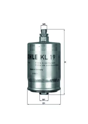 Mercedes Benz M102 M103 M104 M110 M111 M116 M117 M119 Benzin Filtresi KL19