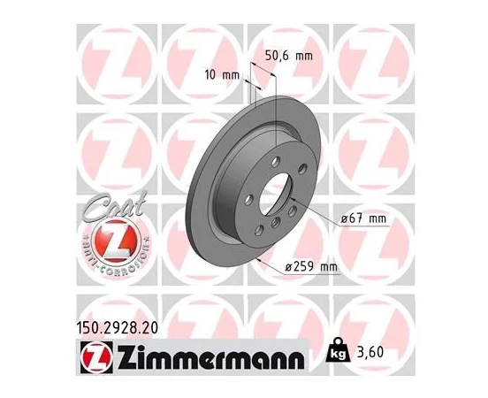 MINI F55 F56 F57 Arka Fren Diski 150292820 150.2928.20