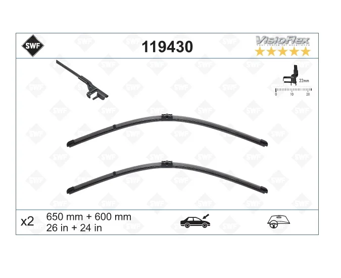 Mercedes Benz C218 W212 Ön Silecek Takımı 119430