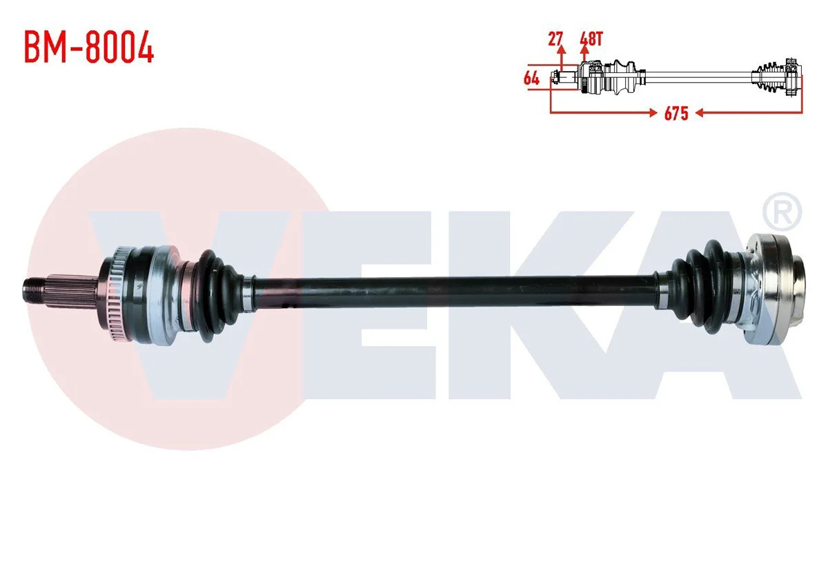 BMW E46 Arka Aks Mili Sağ BM8004