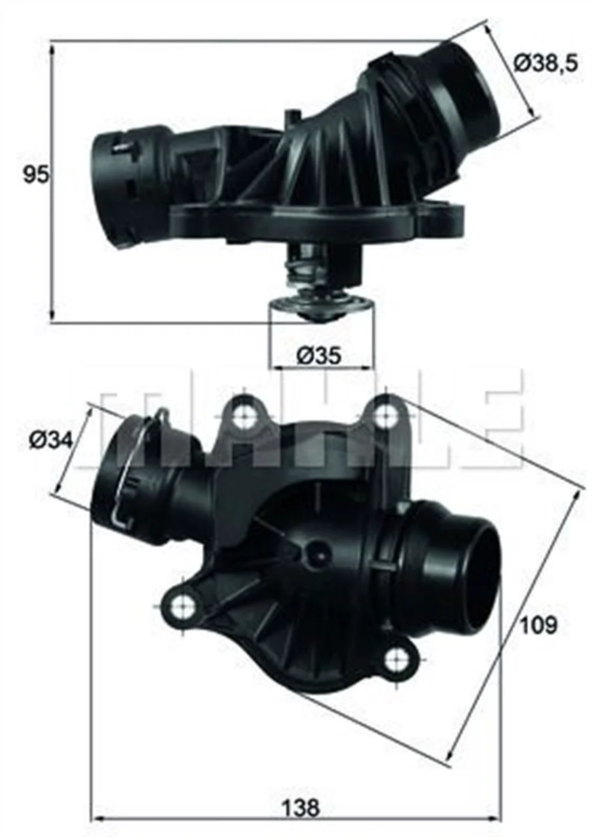 BMW M47N M47N2 M57N M57N2 Termostat TI23488