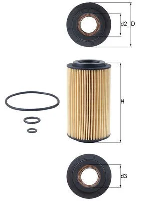 Mercedes Benz M611 M612 M646 M647 M651 Yağ Filtresi OX153D3