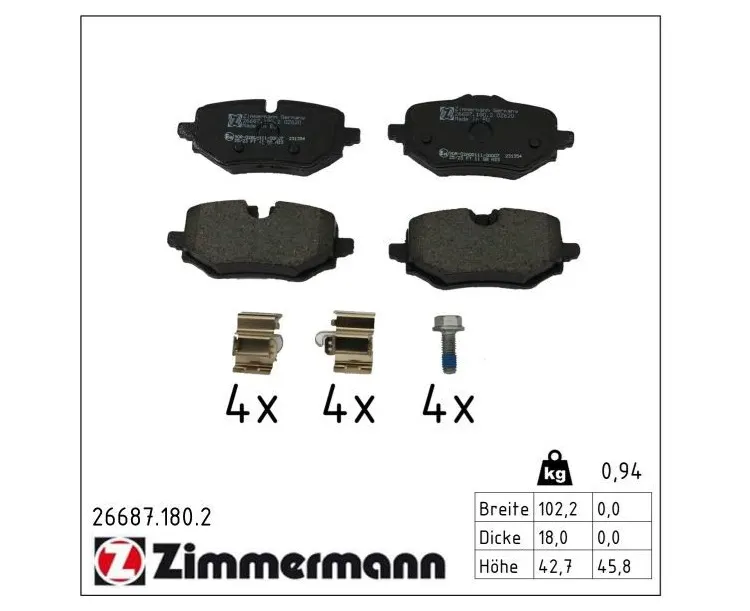 BMW MINI F70 F74 J01 J05 U06 U10 U11 U25 Arka Fren Balatası 266871802