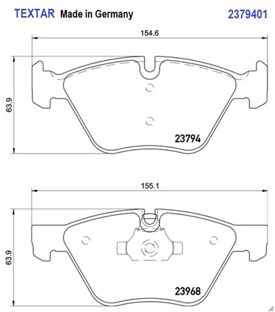 BMW E84 E89 E90 E91 E92 E93 Ön Fren Balatası 2379401