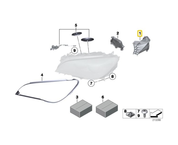 BMW F01 F02 Sinyal LED Modülü Sağ 7225232