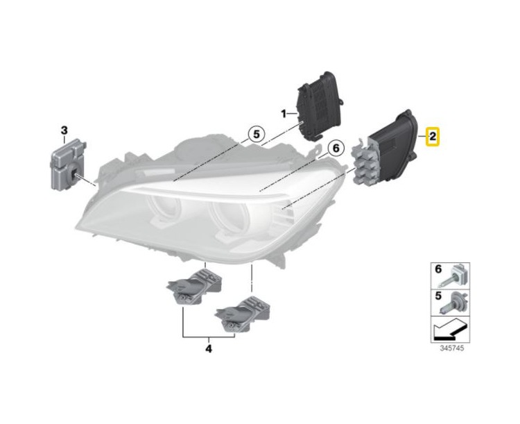 BMW F01LCI F02LCI Xenon Far Sinyal LED Modülü Sol 7339057