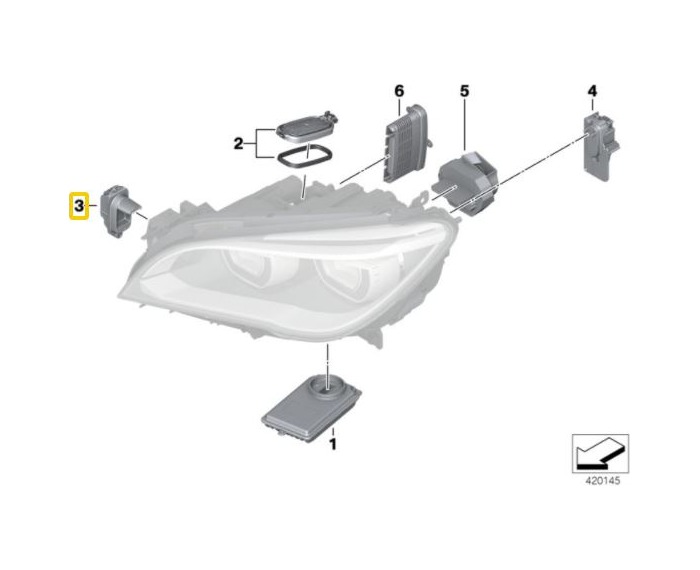 BMW F01LCI F02LCI Uyarlamalı LED Far Viraj Farı LED Modülü Sol 7339023