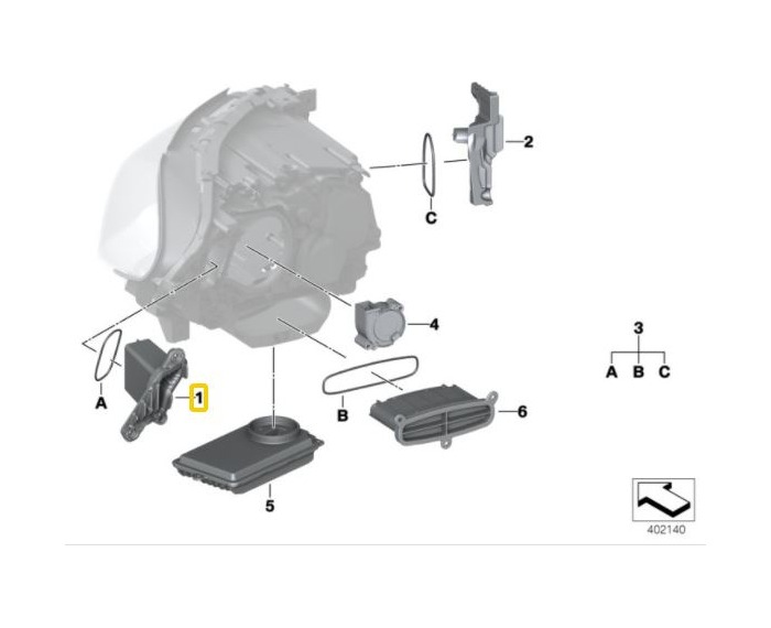 BMW F10 F11LCI Uyarlamalı LED Far Sinyal LED Modülü Sağ 7352554