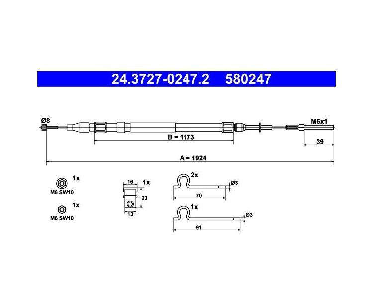 BMW E39 El Fren Teli Sağ 24372702472 24.3727-0247.2
