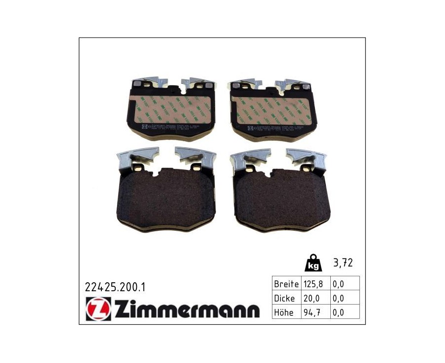 BMW G01 G02 G05 G06 G07 G11 G12 G20 G21 G22 G23 G26 G29 G30 G31 G32 G42 M Spor Fren Ön Fren Balatası 224252001