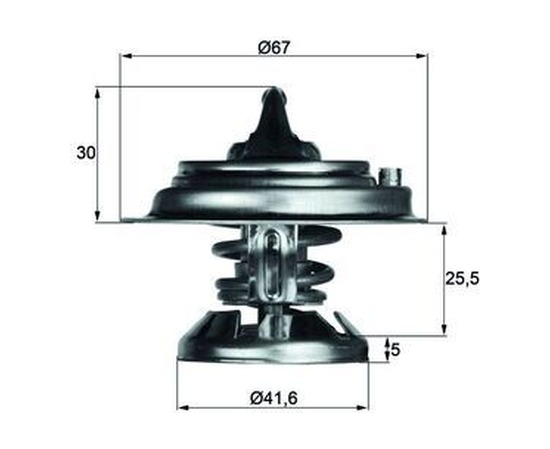 Mercedes Benz W124 W201 W202 OM601 OM602 OM603 OM604 Termostat 75°C TX2975D