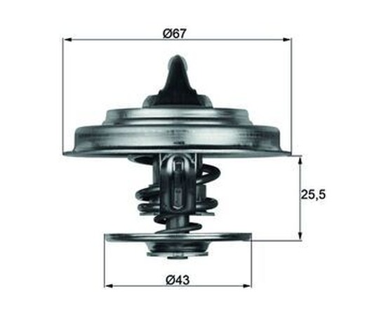 Mercedes Benz W123 W126 M110 M115 M116 M117 M123 OM615 OM616 OM617 Termostat 79°C TX1879D