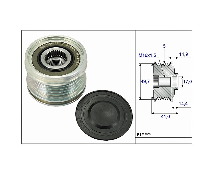 Mercedes Benz W168 W169 W245 W414 OM640 OM668 Şarj Dinamo Kasnağı 535010110