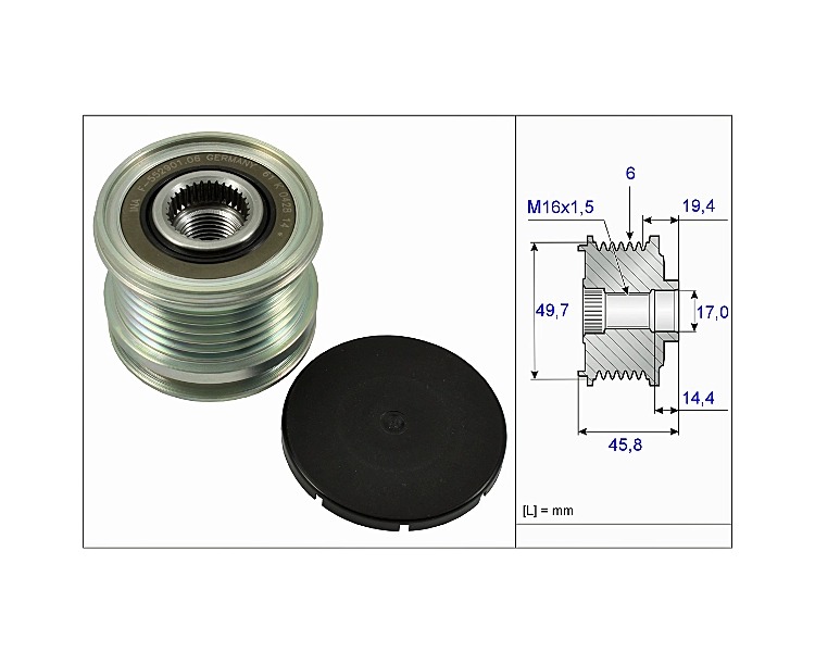 Mercedes Benz M157 M271 M276 OM651 Şarj Dinamo Kasnağı 535016810
